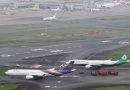 Two planes collided at Tokyo Airport, Thai and Eva