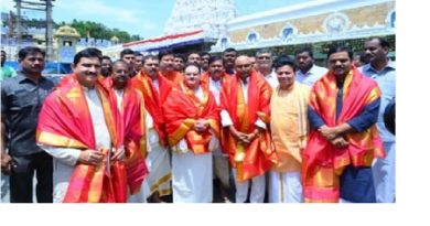 BJP president visited Tirumala temple