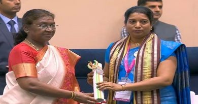 Prof. Dr. A.S. Smiline Girija, Head of the Department of Microbiology received National Teachers Award by Honourable President of India