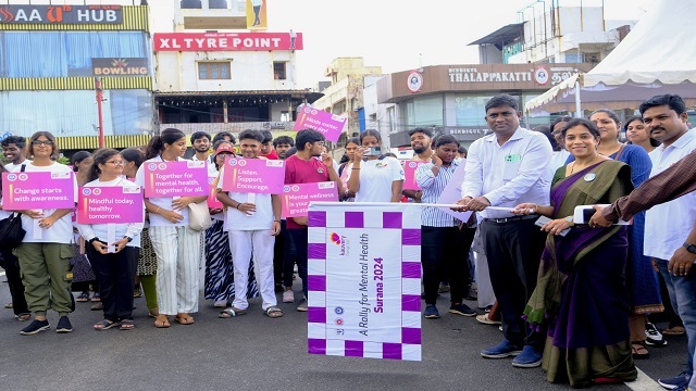 MSSW and Kauvery Hospital Organize Rally on World Mental Health Day