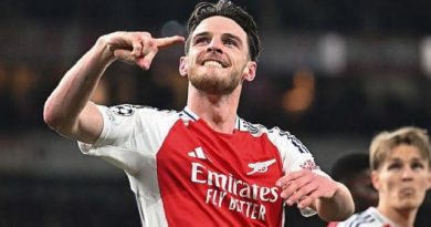 Rice’s Free-Kicks Propel Arsenal to First-Leg Victory Over Madrid in Champions League Quarterfinals